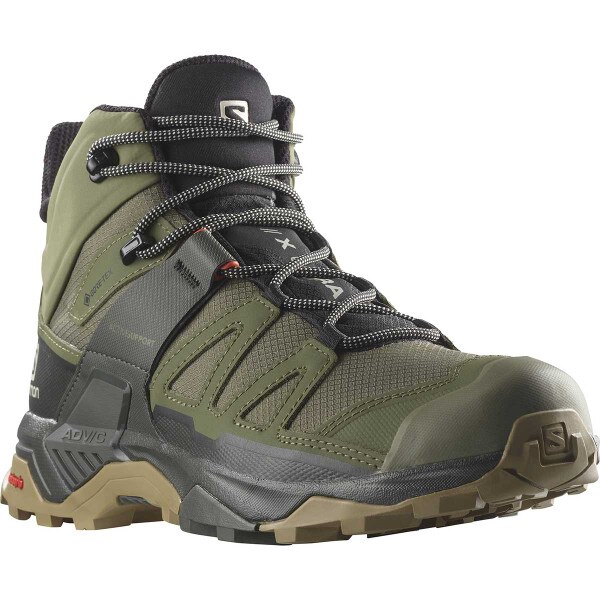 Salomon X Ultra 4 Mid GTX Hiking Shoe Men's in Deep Lichen Green